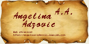 Angelina Adžović vizit kartica